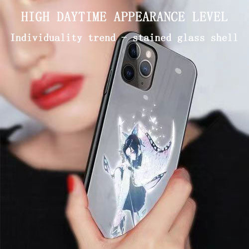 Tanjirou/Shinobu Luminous mobile phone case Smart luminous creative mobile phone case