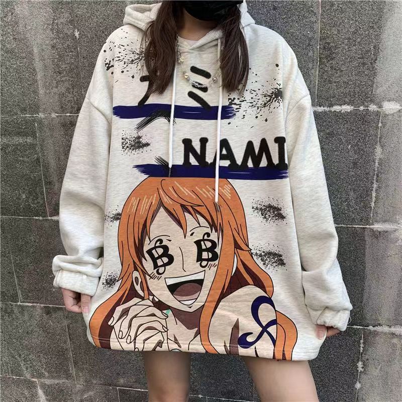 Zoro/Nami character modeling handsome cool cartoon Couples Hoodie