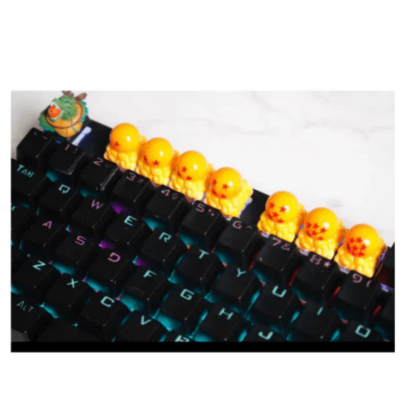 One to seven stars Creative transparent cute mechanical keyboard cap