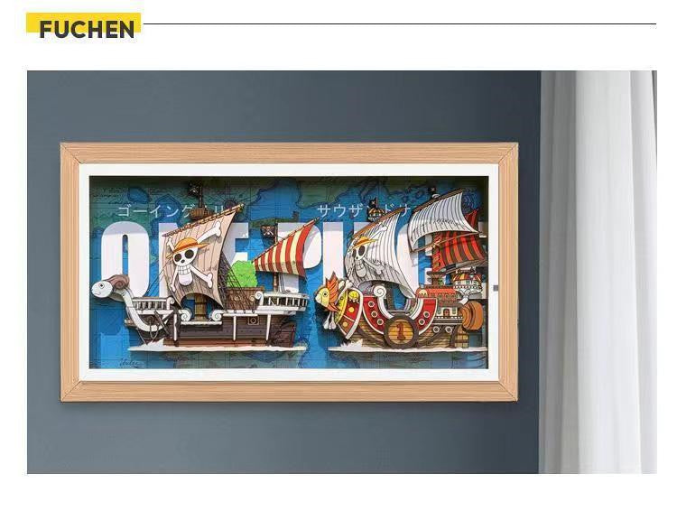 Going Merry/Thousand Sunny handsome cartoon handicraft 3D drawing