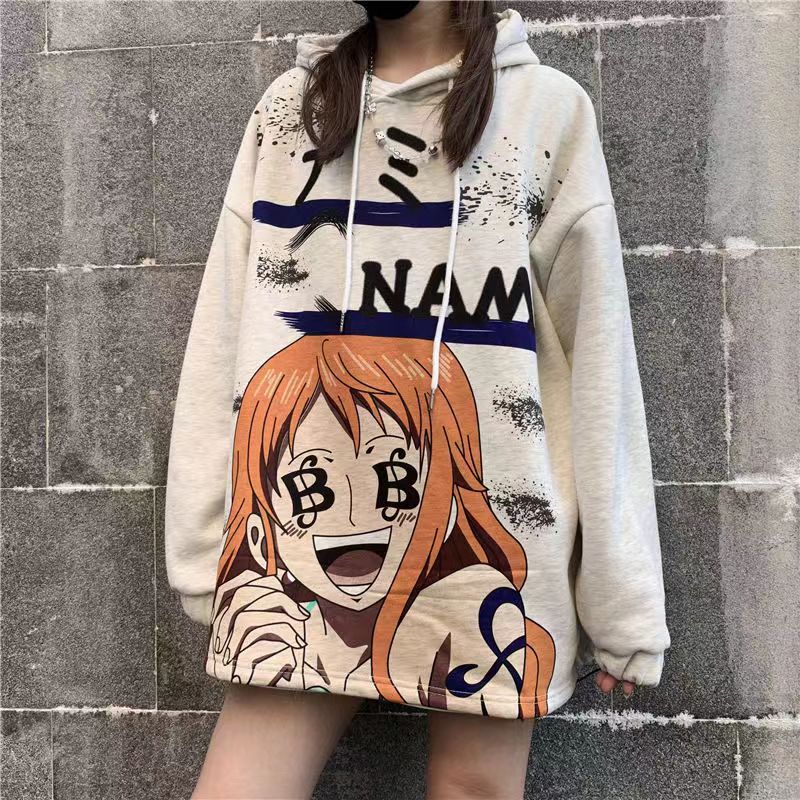 Zoro/Nami character modeling handsome cool cartoon Couples Hoodie