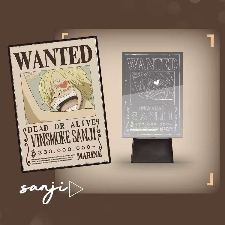 Luffy/Zoro/Nami Luminous Wanted Poster Blind box