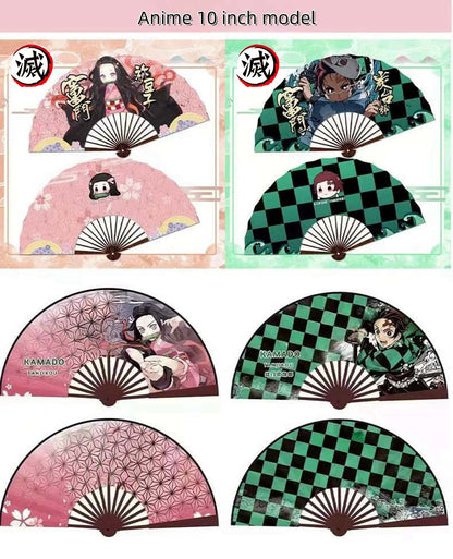 Tanjirou Exquisite folding fan, exquisite craft, exquisite pattern, full of creativity, open and close freely.