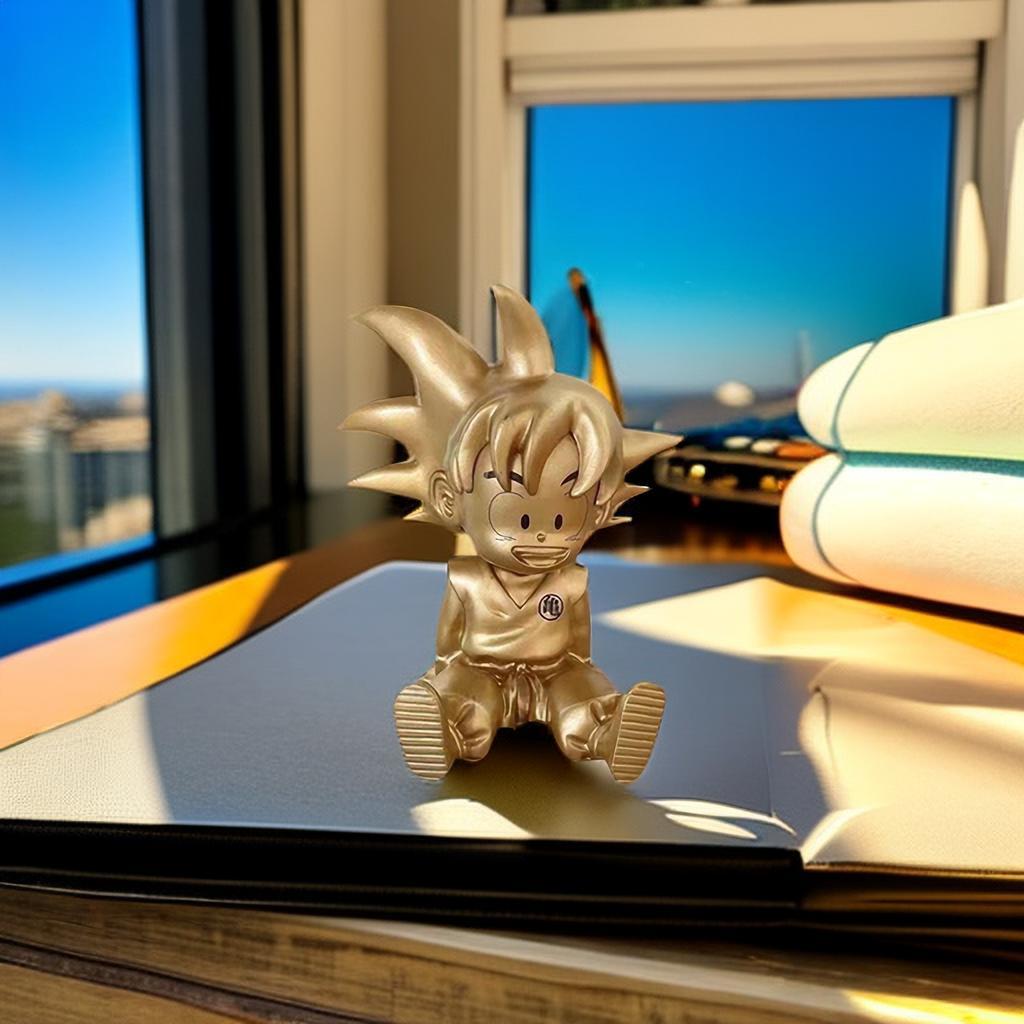 Goku character model small piggy bank