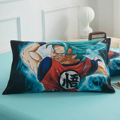 Son Goku role printing handsome cartoon Pure cotton bedding three-piece set