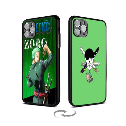 Luffy/Zoro/Ace 3D variation iPhone silicone crash-resistant phone case