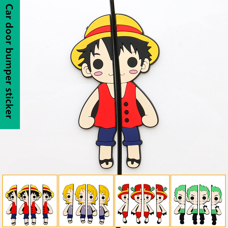 Luffy/Zoro lovely car door PVC strong crashproof stickers