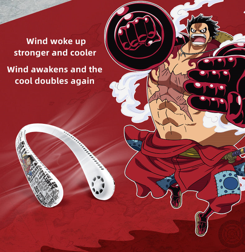 Luffy/Chopper character modeling suspend neck air fan