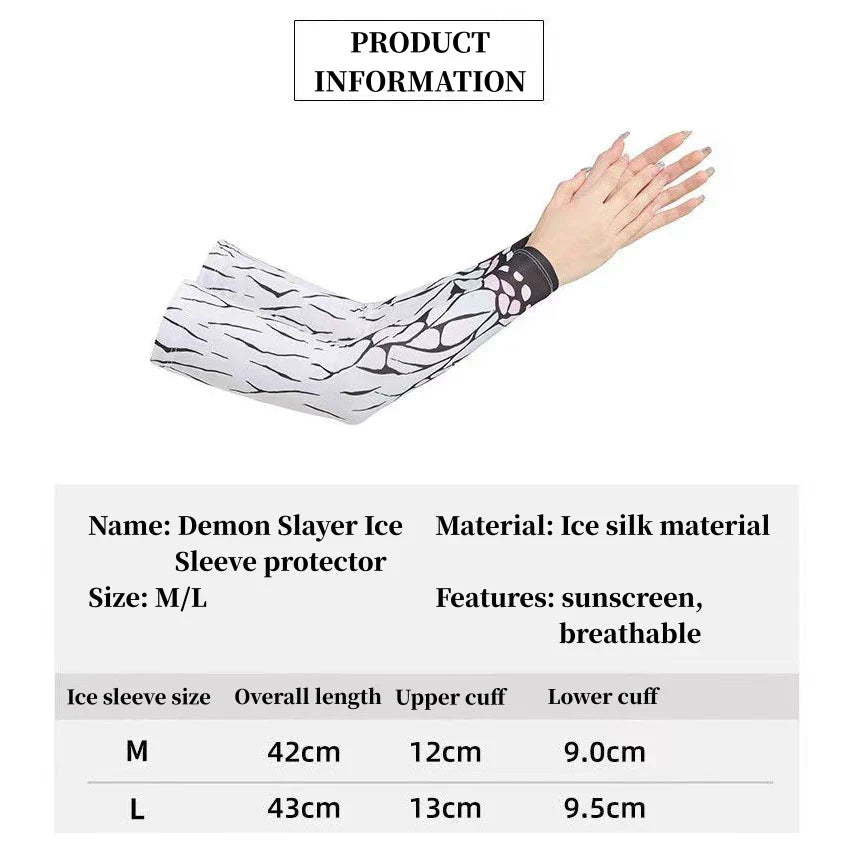 Tanjirou/Nezuko/Shinobu sleeve summer outdoor cycling sports sunscreen ice sleeve basketball arm guard