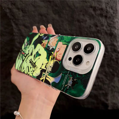 Luffy/Zoro iPhone silicone crash-resistant phone case