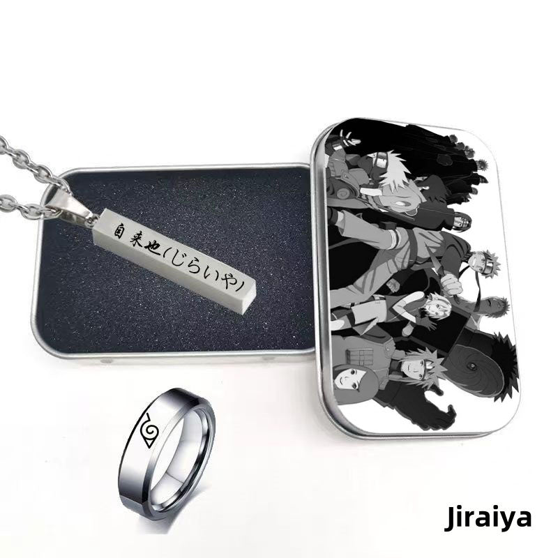 Sasuke/Sakura simple style necklace ring gift box