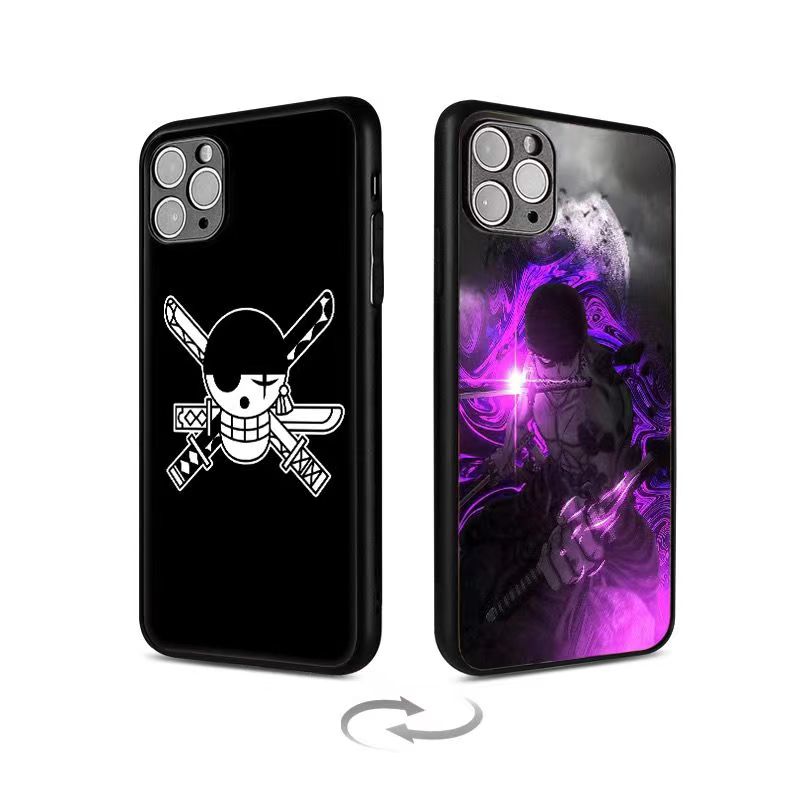 Luffy/Zoro/Ace 3D variation iPhone silicone crash-resistant phone case