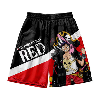 Luffy/Shanks/Law/Hancock/Uta figure printing short sleeve shorts suits