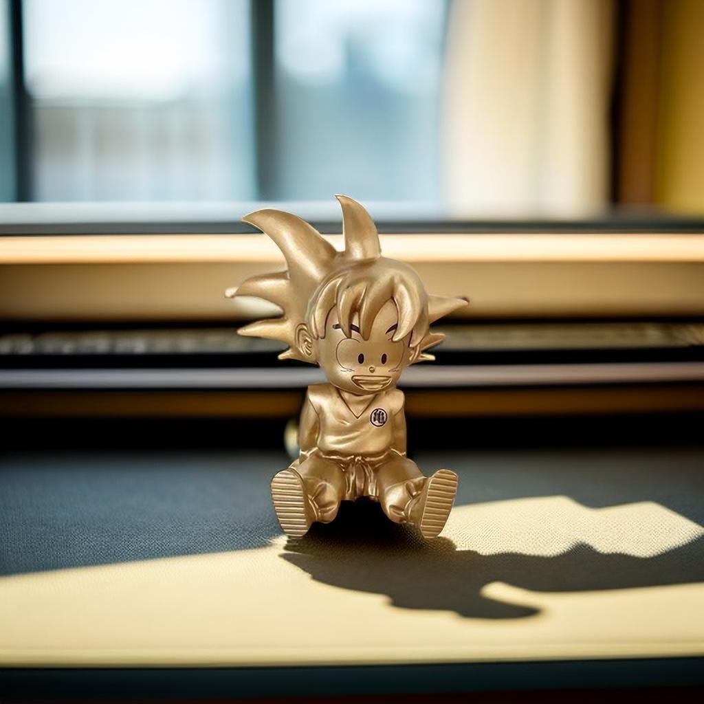 Goku character model small piggy bank