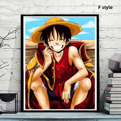 Luffy/Zoro/Nami handsome handicraft doodle digital oil painting