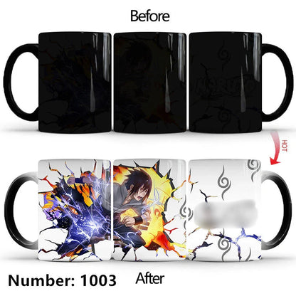 Uzumaki/Sasuke Color-Changing Mug Ceramic Heated Water Gradient Magic Coffee Mug cup