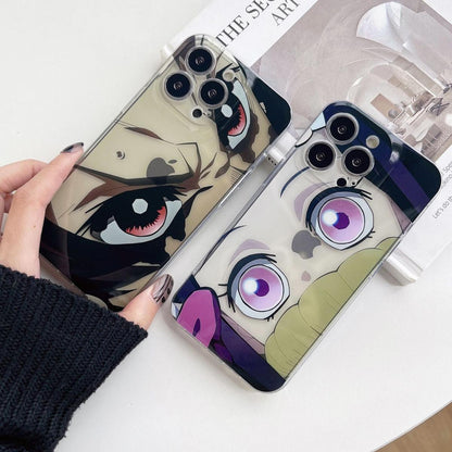 Nezuko/Tanjirou Apple silicone crash-resistant phone case