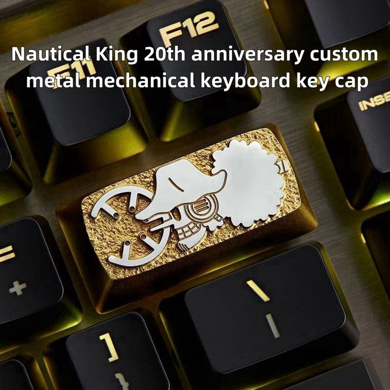 Luffy/Zoro role logo metal keyboard cap