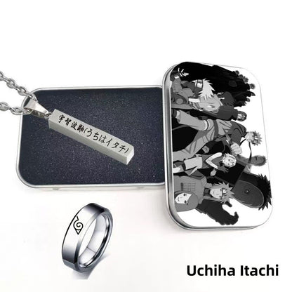 Sasuke/Sakura simple style necklace ring gift box