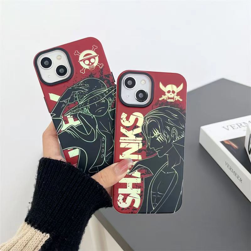 Luffy/Shanks iPhone silicone crash-resistant phone case