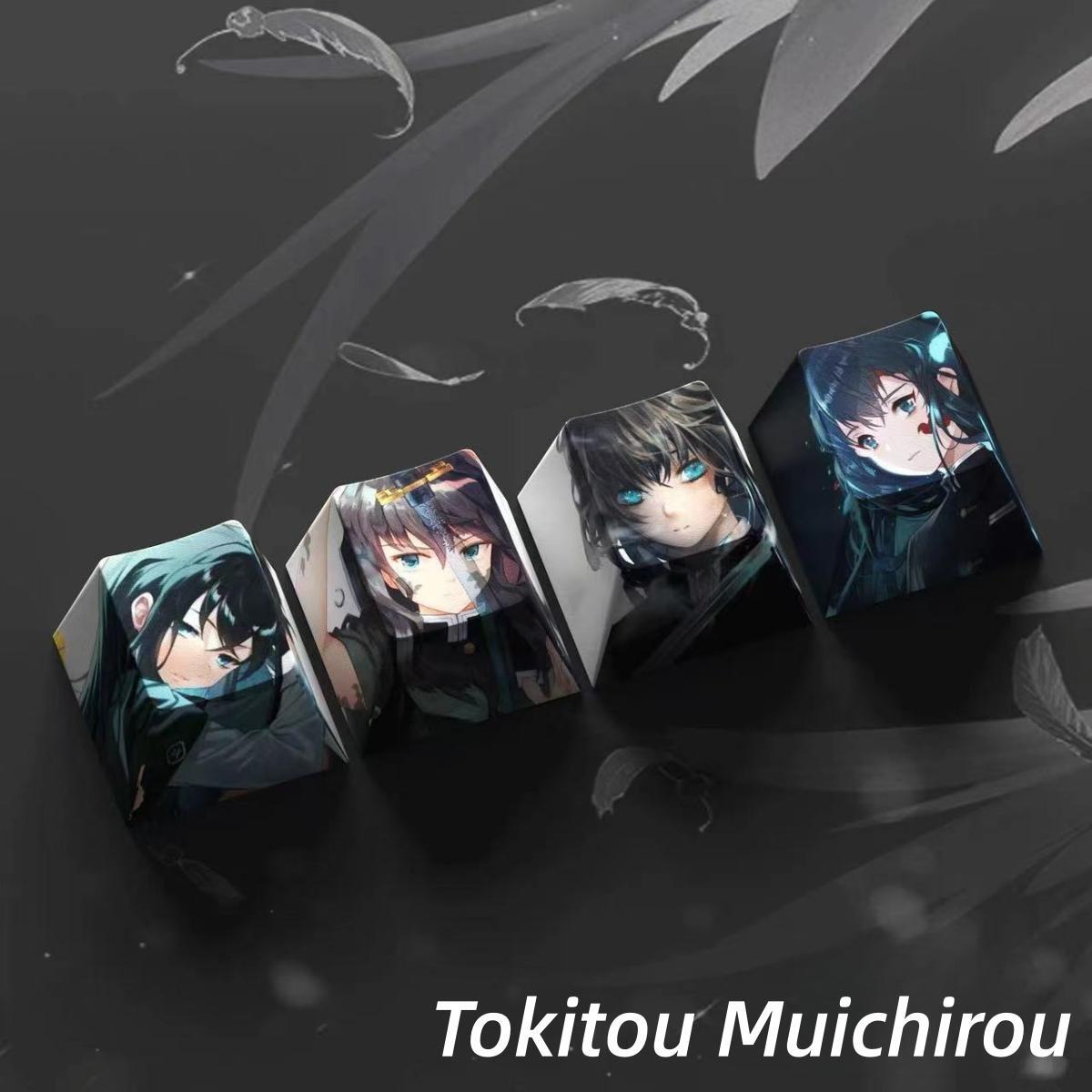 Nezuko/Tanjirou/Tokitou Muichirou Creative transparent cute mechanical keyboard cap