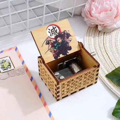 Tanjirou/Nezuko handmade wooden music box Music box creative music box