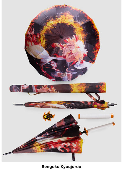 Kamado Tanjirou COOL umbrella SEMI-AUTOMATIC DURABLE UMBRELLA