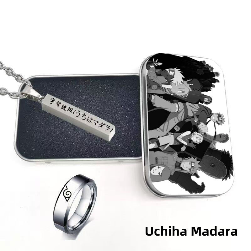 Sasuke/Sakura simple style necklace ring gift box