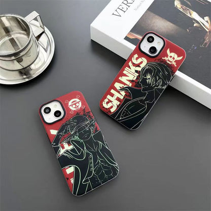 Luffy/Shanks iPhone silicone crash-resistant phone case